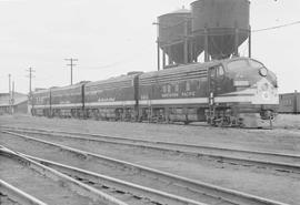 Northern Pacific diesel locomotive number 6016 at Spokane, Washington, in 1951.