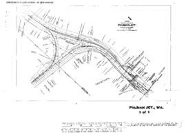 Plat Map of Northern Pacific Facilities at Pullman Junction, Washington, 1940