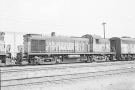 Burlington Northern diesel locomotive 4050 at Tacoma, Washington in 1974.