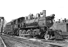 Pacific Coast Railroad steam locomotive number 16 at Seattle, Washington in 1952.