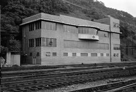 Pennsylvania Railroad Interlocking control tower at Pittsburg, Pennsylvania on July 13, 1964.