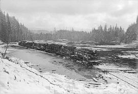 White River Lumber Log Reload Facility at Enumclaw, Washington in January 1975.