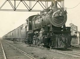 Great Northern Railway steam locomotive 1037 in Washington State, undated.