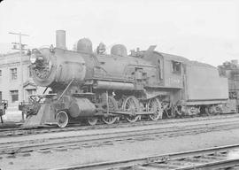 Northern Pacific steam locomotive 1389 at Missoula, Montana, in 1943.