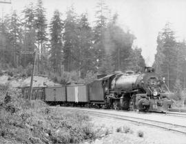 Northern Pacific steam locomotive number 4010 at Stampede, Washington, circa 1928.