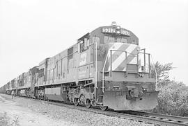 Burlington Northern diesel locomotive 5312 at Lincoln, Nebraska in 1972.