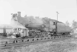 Northern Pacific steam locomotive 1191 at Laurel, Montana, in 1953.