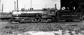 Northern Pacific steam locomotive 2264 in Seattle, Washington, circa 1940.