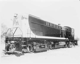 Northern Pacific diesel locomotive number 175 at Eddystone, Pennsylvania, in 1948.