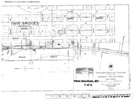 Plat Map of Northern Pacific Facilities at Twin Bridges, Montana, 1915