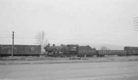 Northern Pacific steam locomotive 1356 in Montana, in 1955.