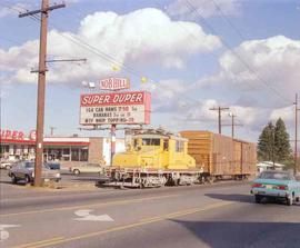 Yakima Valley Traction Company Electric Locomotive Number 298 at Yakima, Washington in August 1977.