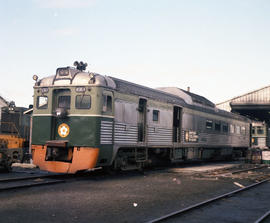 British Columbia Railway Company rail diesel car BC-30 at North Vancouver, British Columbia on Ju...