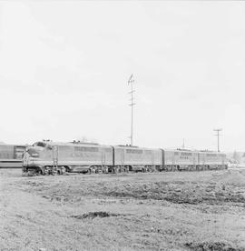 Northern Pacific diesel locomotive number 5406 at Auburn, Washington, in 1967.