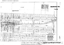 Plat Map of Northern Pacific Facilities at Reardan, Washington, 1923