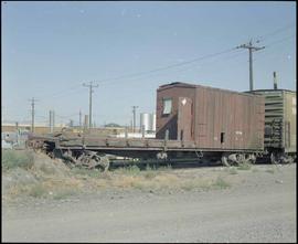 Northern Pacific Railroad Supply Car at Yakima, Washington in 1981.