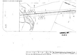 Plat Map of Great Northern Facilities at Leonia, Montana, 1958