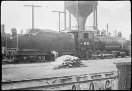 Northern Pacific steam locomotive 68 at Tacoma, Washington, in 1934.