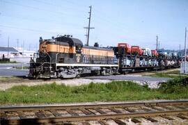 Great Northern Railway diesel locomotive number 228 at Renton, Washington, circa 1965.