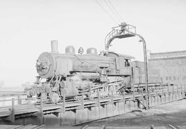 Northern Pacific steam locomotive 1212 at Dilworth, Minnesota, in 1954.