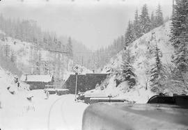 Northern Pacific Stampede Tunnel at Stampede, Washington, in 1967.