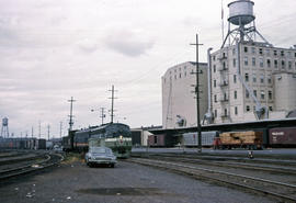 Northern Pacific Railroad Company diesel locomotive 6512C at Portland, Oregon in 1962.