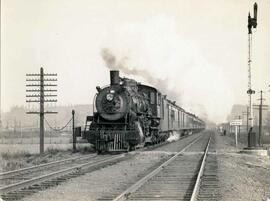 Great Northern Railway steam locomotive 1714 at Black River, Washington in 1938.