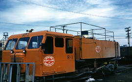 Spokane, Portland and Seattle Railway weed sprayer R-1 at Portland, Oregon in 1962.