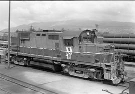 Pacific Great Eastern Railway diesel locomotive 618 at North Vancouver, British Columbia on June ...