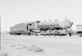 Northern Pacific steam locomotive 1530 at Laurel, Montana, in 1954.