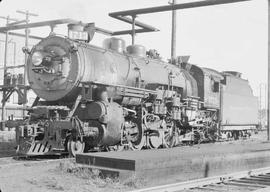 Northern Pacific steam locomotive 1713 at Auburn, Washington, in 1948.