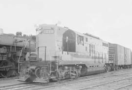 Northern Pacific diesel locomotive number 219 at Tacoma, Washington, in 1955.