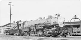 Southern Pacific Railroad steam locomotive number 3677 at Sparks, Nevada in 1941.