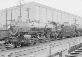 Northern Pacific steam locomotive 1822 at Brainerd, Minnesota, in 1954.