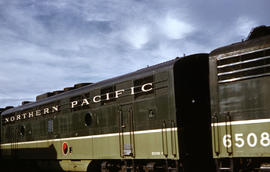 Northern Pacific Railroad Company diesel locomotive 6509B at Portland, Oregon in 1962.