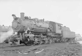 Northern Pacific steam locomotive 1185 at Yakima, Washington, in 1954.