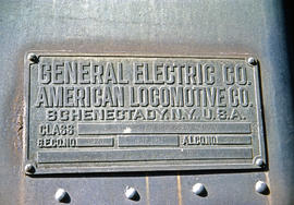Butte, Anaconda and Pacific Railroad electric locomotive at Butte, Montana in 1964.