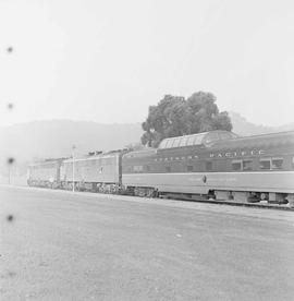 Chicago Burlington & Quincy diesel locomotives at LaCrosse, Wisconsin, in 1969.