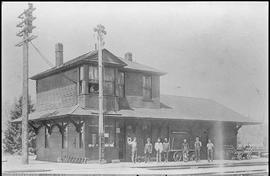 Northern Pacific station at Tenino, Washington, circa 1910.