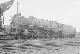 Northern Pacific steam locomotive 2626 at Auburn, Washington, in 1950.