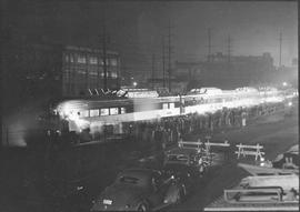 General Motors demonstrator train at Seattle, Washington, in 1947.