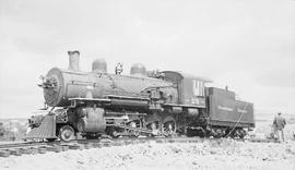 Northern Pacific steam locomotive 25 at Butte, Montana, in 1958.