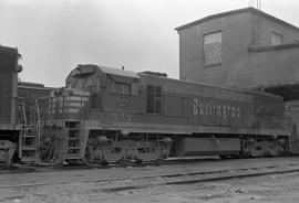 Chicago, Burlington and Quincy Railroad  diesel locomotive 573 at Auburn, Washington, on March 16...