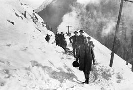 A Great Northern Railway accident at Wellington, Washington in March 1910.