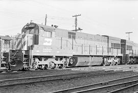 Burlington Northern diesel locomotive 5310 at Galesburg, Illinois in 1972.