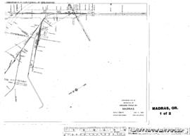 Plat Map of Oregon Trunk Facilities at Madras, Oregon, 1950