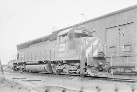 Burlington Northern diesel locomotive 6537 at Auburn, Washington in 1972.