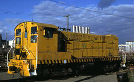 Weyerhauser Timber Company diesel locomotive 103 at Portland, Oregon in 1978.