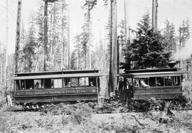 Point Defiance Tacoma and Edison Railway streetcar 16 at Tacoma, Washington, circa 1891.