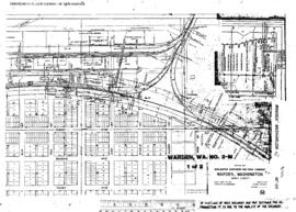 Plat Map of Northern Pacific Facilities at Warden, Washington, 1916